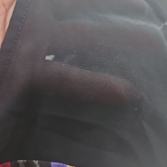 Mexx Sheer Sleeveless Color Splash Top Black Size 12 - Picture 15 of 16